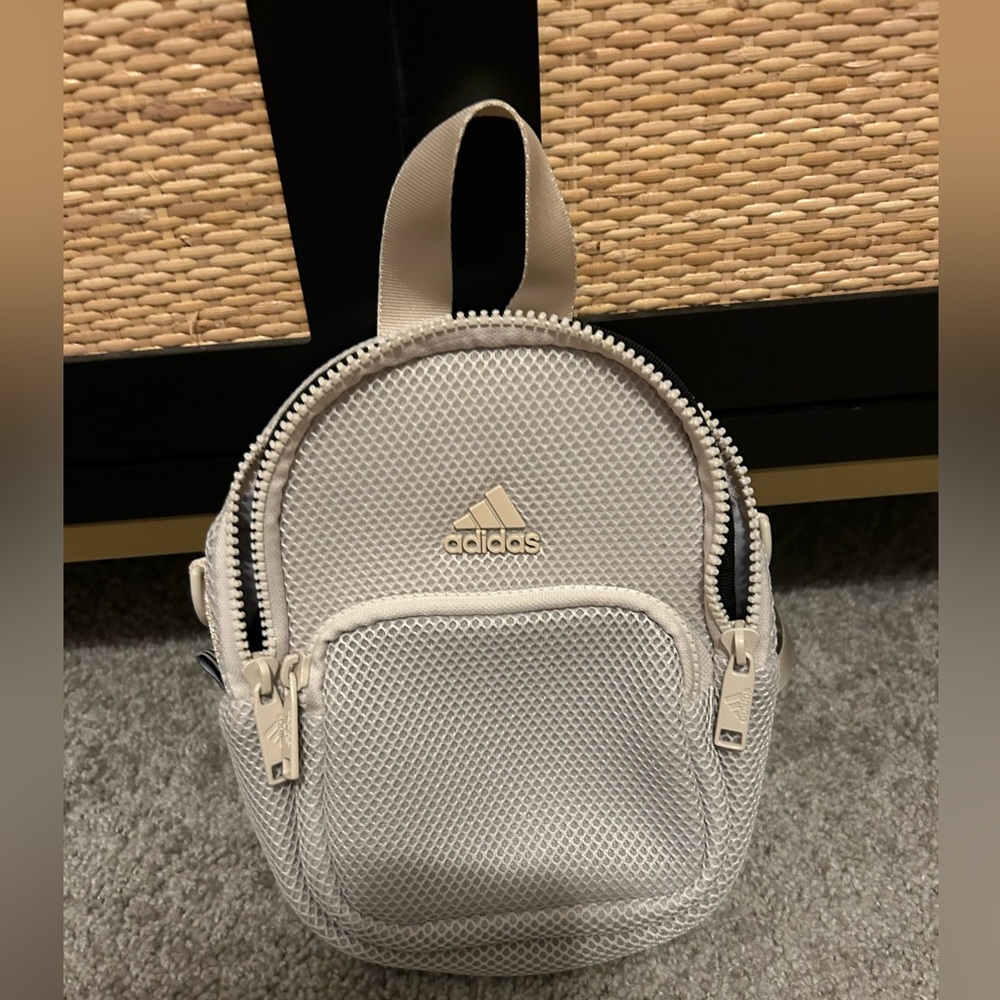 adidas mini backpack beige/cream